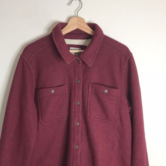 L.L. Bean snap button long sleeve fleece cozy sweater size XL reg - Picture 2 of 12